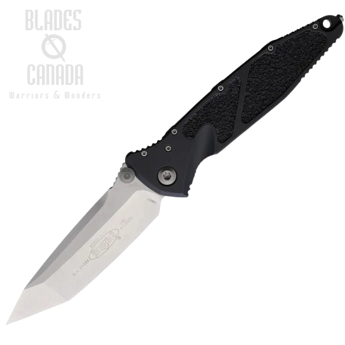 Microtech Socom Elite T/E Folding Knife, M390 SW, Aluminum Black, 161-10