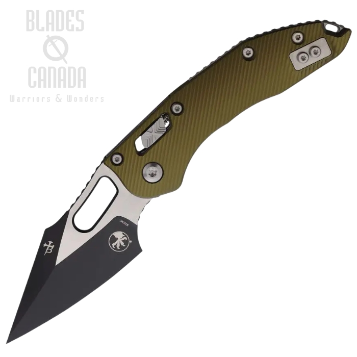 Microtech Stitch S/E Ram Lok, M390 Steel, Fluted Aluminum Handle, 169RL-1FLOD