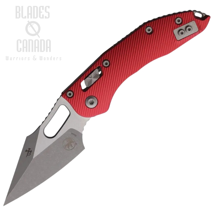 Microtech Stitch S/E Ram-Lok Folding Knife, M390 Apocalyptic, Aluminum Red Fluted, 169RL-10 APFLRD