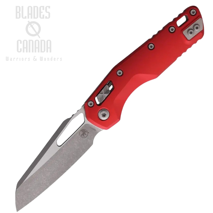 Microtech MSI Ram Lok Folding Knife, M390MK Apocalyptic, Aluminum Red, 210-10APRD Microtech MSI Ram Lok Folding Knife, M390MK Apocalyptic, Aluminum Red, 210-10APRD