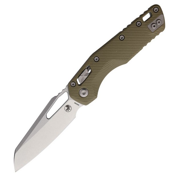 Microtech MSI Ram-Lok Folding Knife, M390MK SW, G10 OD Green Fluted, 210-10FLGTOD