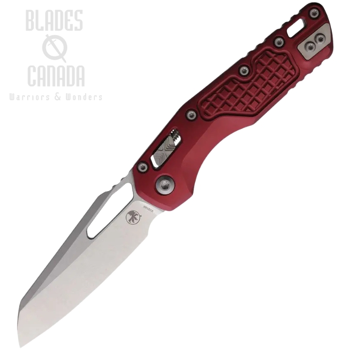 Microtech MSI S/E Ram Lok Folding Knife, M390MK SW, Aluminum Merlot Frag, 210-10FRMR