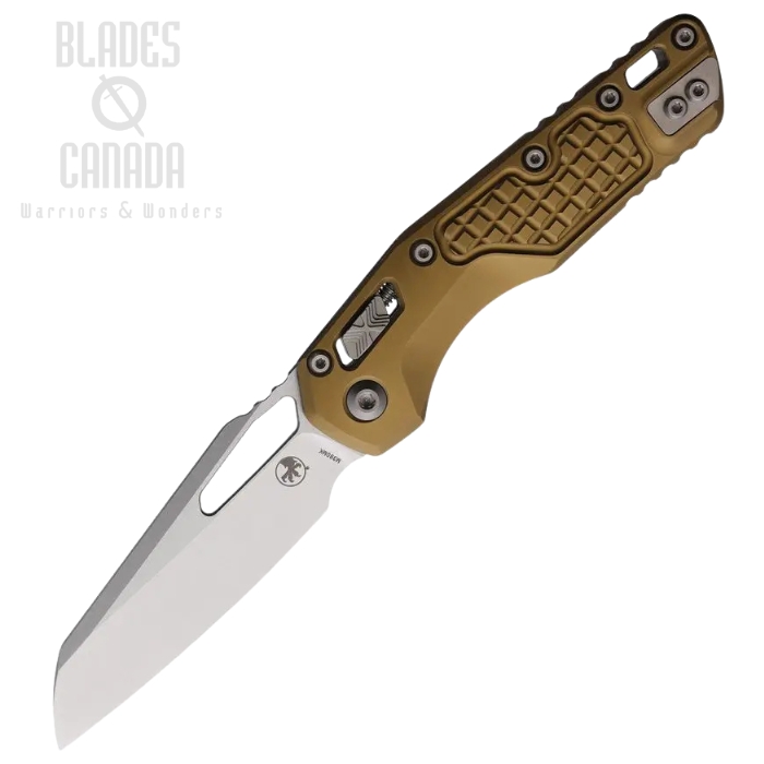 Microtech MSI Ram-Lok Folding Knife, M390MK SW, Aluminum Tan Frag, 210-10FRTA