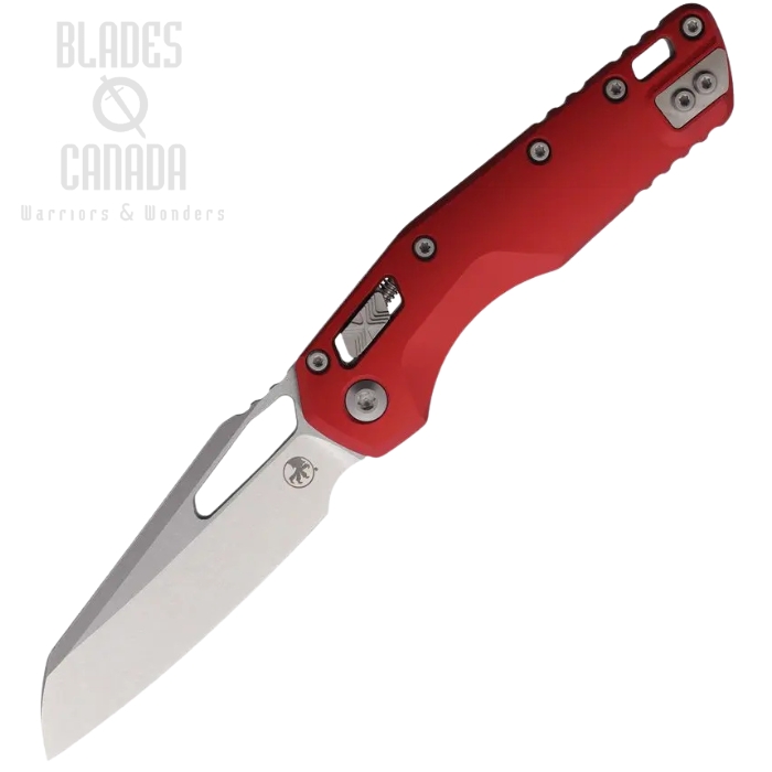 Microtech MSI S/E Ram Lok Folding Knife, M390MK Two-Tone, Aluminum Red, 210-10RD