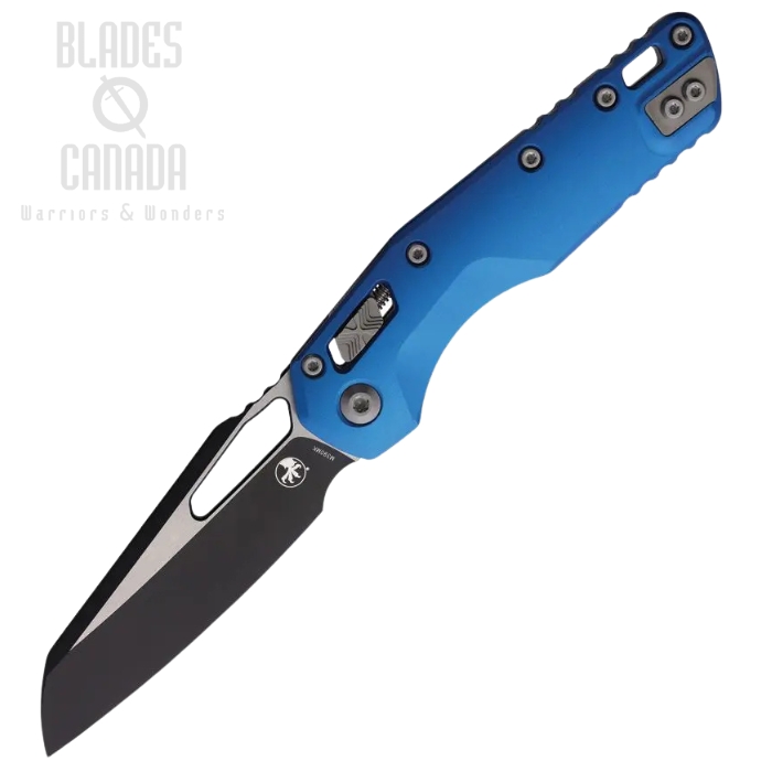 Microtech MSI Ram Lok Folding Knife, M390 Two-Tone, Aluminum Blue, 210-1 BL