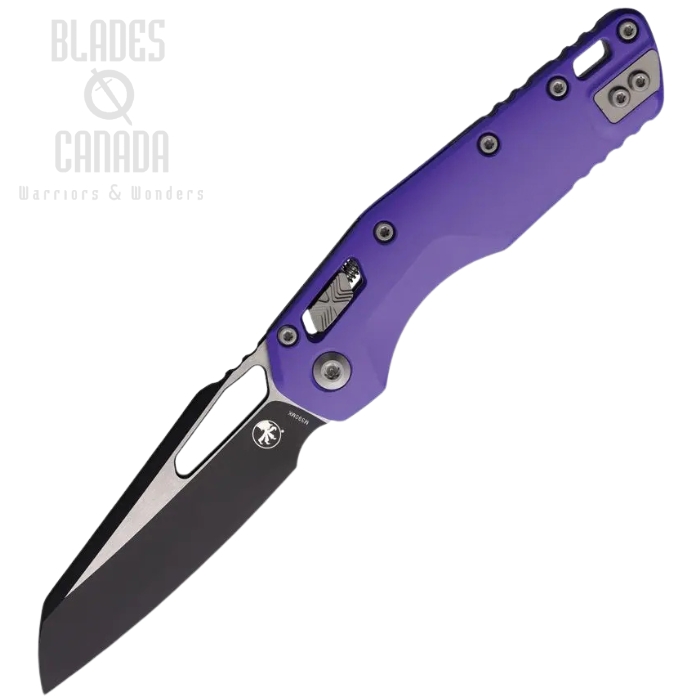 Microtech MSI Ram Lok Folding Knife, M390 Two-Tone, Aluminum Purple, 210-1PU