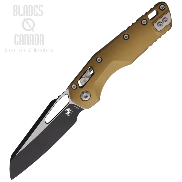 Microtech MSI Ram Lok Folding Knife, M390 Two-Tone, Aluminum Tan, 210-1TA