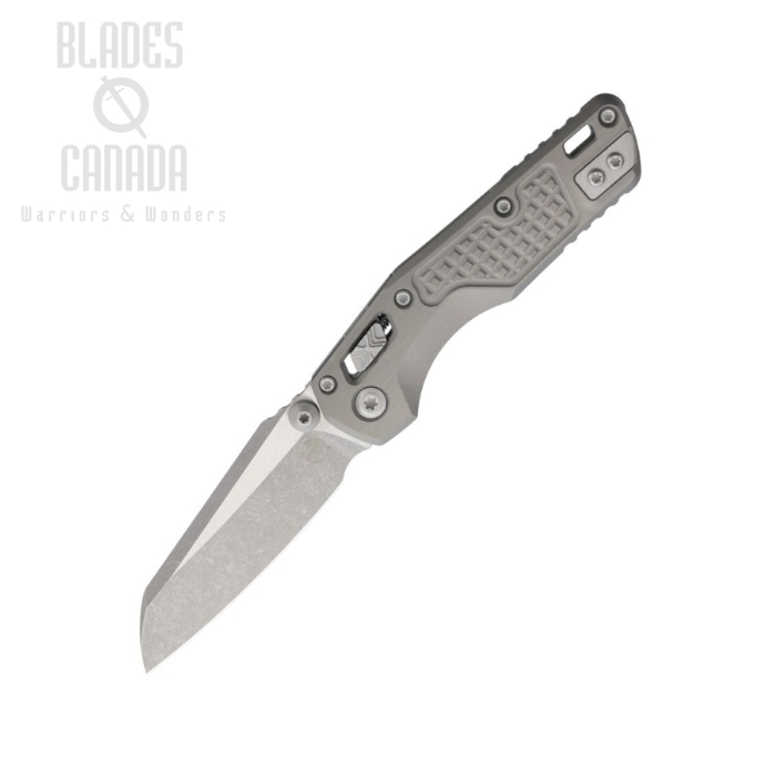 Microtech MSI Mini Ram-Lok Folding Knife, M390MK Apocalyptic, Aluminum Gray Frag, 210M-10APFRNC (image for) Microtech MSI Mini Ram-Lok Folding Knife, M390MK Apocalyptic, Aluminum Gray Frag, 210M-10APFRNC