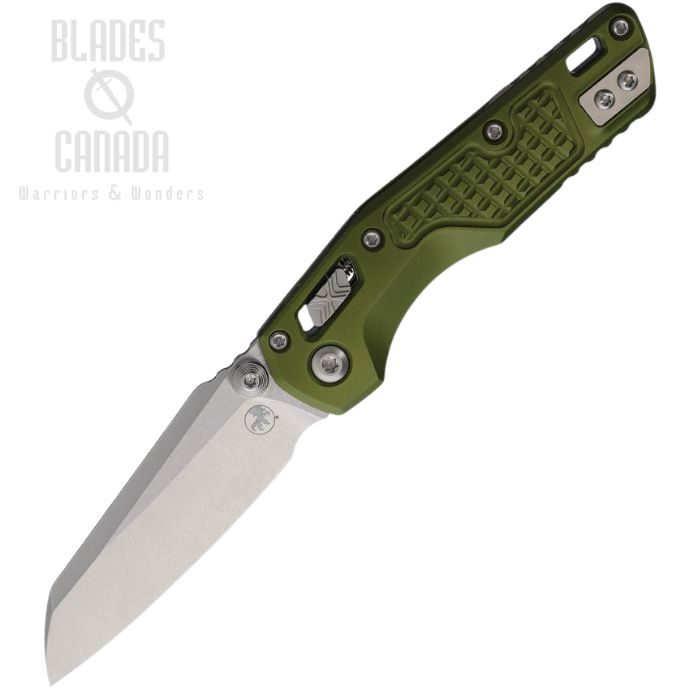 Microtech MSI Mini S/E Ram-Lok Folding Knife, M390MK SW, Aluminum OD Green Frag, 210M-10FROD (image for) Microtech MSI Mini S/E Ram-Lok Folding Knife, M390MK SW, Aluminum OD Green Frag, 210M-10FROD
