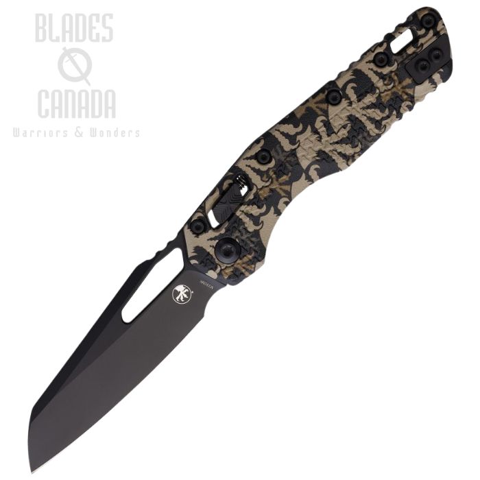 Microtech MSI Ram-Lok Folding Knife, M390MK Black, Tri-Grip Polymer Claw Camo, 210T-1PMCWC-Z4 (image for) Microtech MSI Ram-Lok Folding Knife, M390MK Black, Tri-Grip Polymer Claw Camo, 210T-1PMCWC-Z4