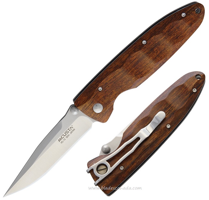Mcusta Folding Knife, VG10, Ironwood Handle, MCU18V