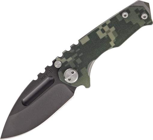 (Discontinued) Medford Micro Praetorian Folding Knife, D2 Drop Point Black, G10 Digi Camo - Click Image to Close