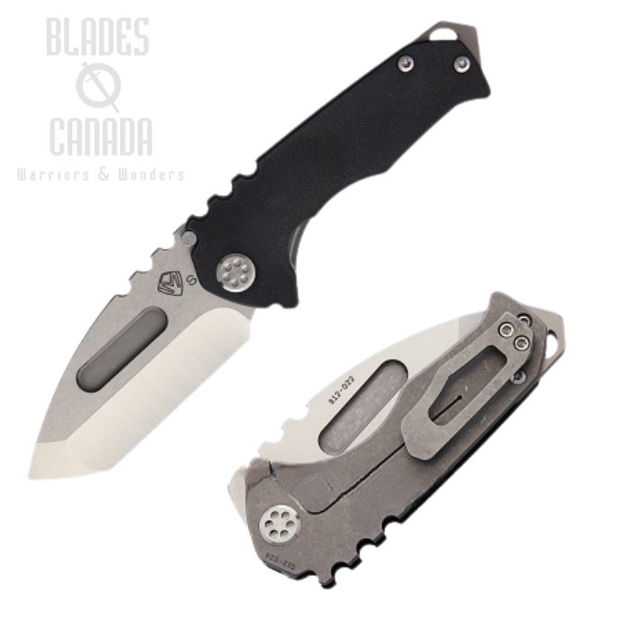 (image for) (Discontinued) Medford Praetorian Genesis G Framelock Folding Knife, S35VN Tanto Tumble, Titanium/G10