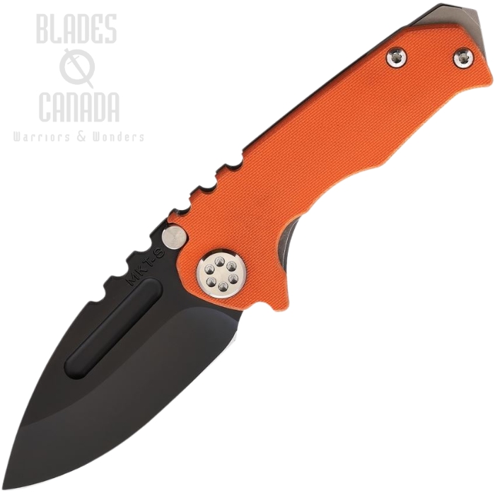(image for) (Discontinued) Medford Micro Praetorian Framelock Folding Knife, S35VN DP PVD, G10 Orange