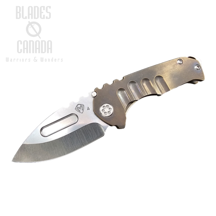 (image for) (Discontinued) Medford Praetorian Genesis T Framelock Folding Knife, S35VN, Titanium Tumble Bronze