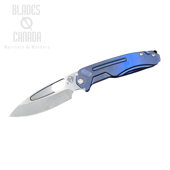 (image for) (Discontinued) Medford Infraction Framelock Folding Knife, S45VN, Titanium Blue Ano