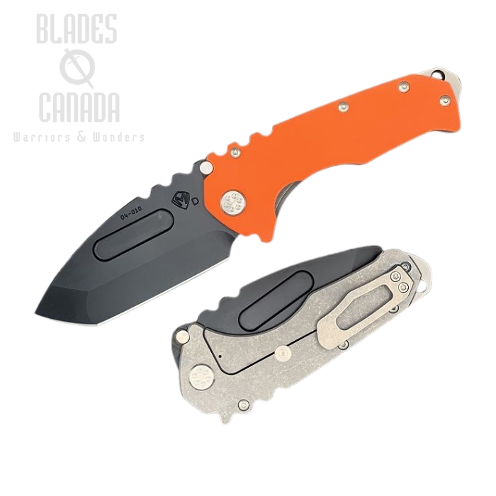 (image for) (Discontinued) Medford Praetorian G/T Folding Knife, D2 Tanto Black PVD, G10 Orange