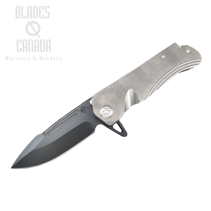 (image for) Medford Proxima Flipper Framelock Knife, S45VN Black PVD, Titanium Tumble