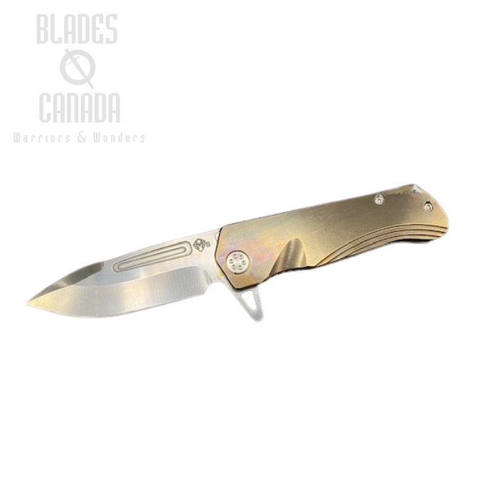 (image for) Medford Proxima Flipper Framelock Knife, S35VN Tumble, Titanium Bronze Ano