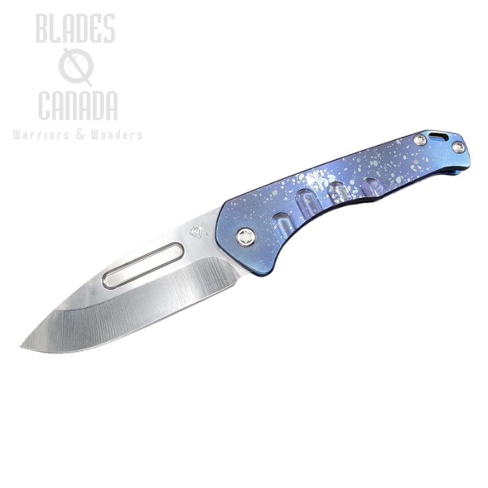 (image for) Medford Praetorian Slim Framelock Folding Knife, S45VN Tumble, Titanium Flame Ano