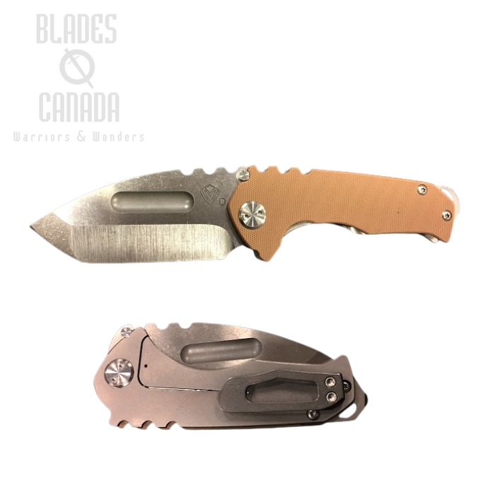 (image for) (Discontinued) Medford Praetorian Genesis G Folding Knife, D2 Tanto Tumble, G10/Titanium Tumble