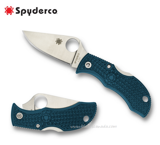 Spyderco Manbug Folding Knife, K390, FRN Blue, MFPK390 - Click Image to Close