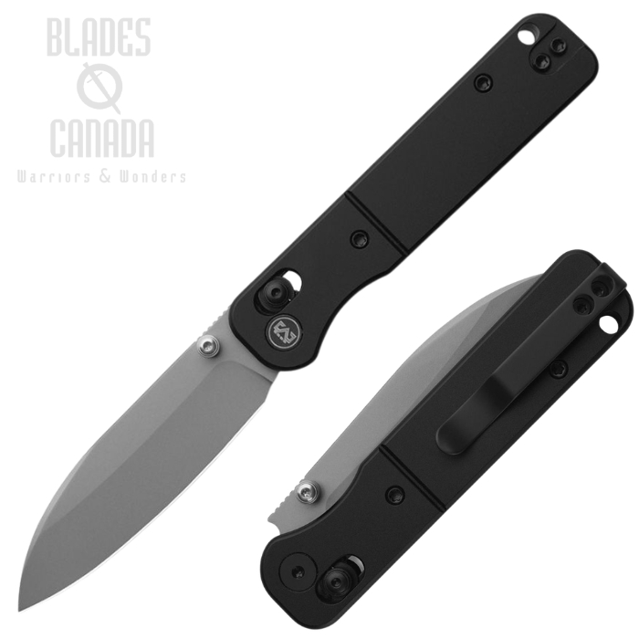 (image for) Miguron Pinam Crossbar Lock Folding Knife, 14C28N Sand Blast, Aluminum Black, MGR826ABK