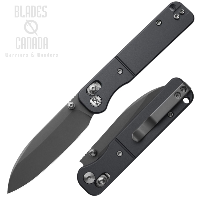 (image for) Miguron Pinan Crossbar Lock Folding Knife, 14C28N Grey, Aluminum Dark Grey, MGR826ADG