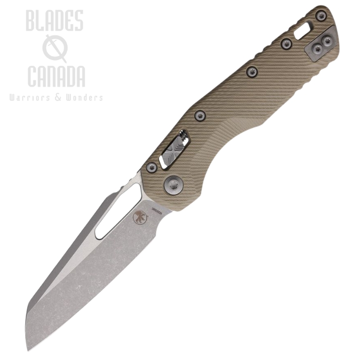 Microtech MSI Ram-Lok Folding Knife, M390MK Apocalyptic, G10 Tan Fluted, 210-10APFLGTT