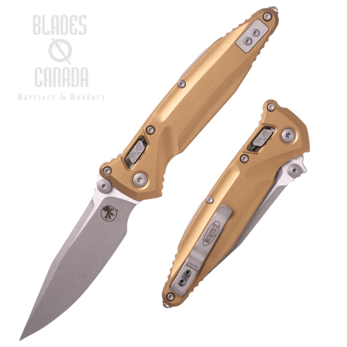 (image for) Microtech Socom Delta Ram-Lok Folding Knife, M390MK Apocalyptic, Aluminum Tan, 159RL-10APTA