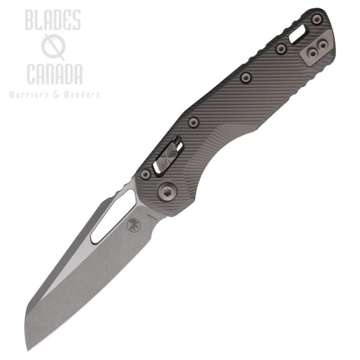 Microtech MSI Ram-Lok Folding Knife, M390MK Apocalyptic, Aluminum Grey, 210-10APFLNC