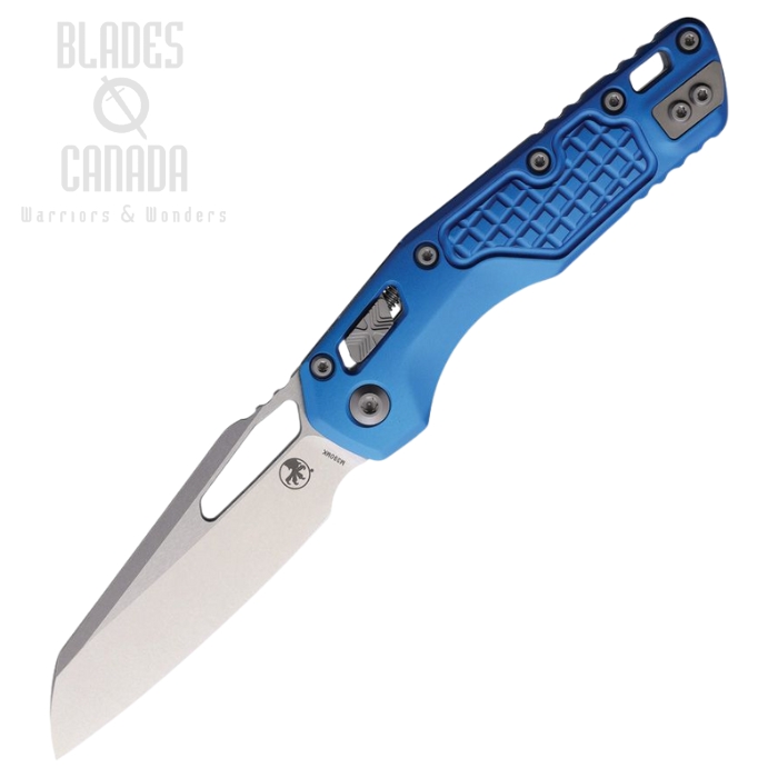 Microtech MSI Ram-Lok Folding Knife, M390MK SW, Aluminum Blue Frag, 210-10FRBL