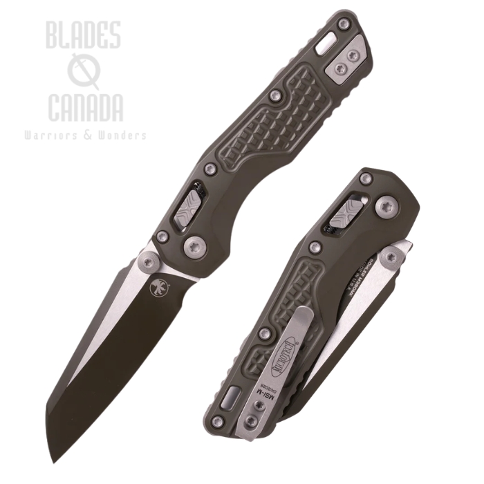 Microtech MSI Mini Ram-Lok Folding Knife, M390MK Cerakote OD Green, Aluminum OD Green Frag, 210M-1FRCMPOD-Z13 (image for) Microtech MSI Mini Ram-Lok Folding Knife, M390MK Cerakote OD Green, Aluminum OD Green Frag, 210M-1FRCMPOD-Z13