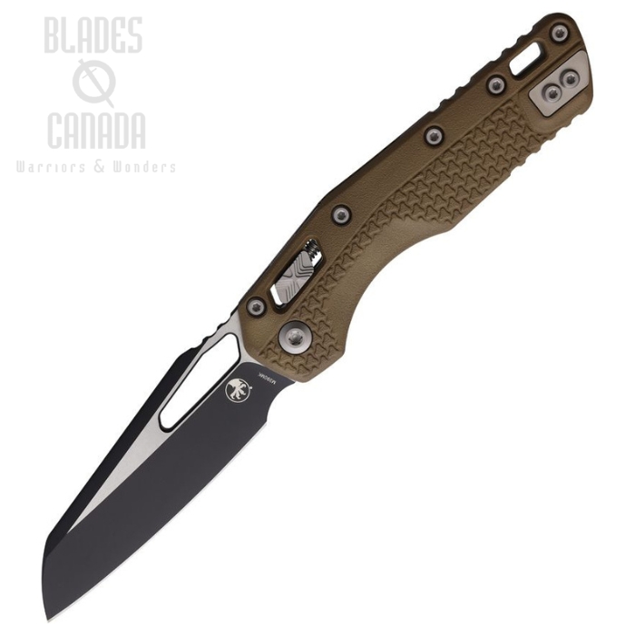 Microtech MSI S/E Ram-Lok Folding Knife, M390MK Two-Tone, Tri Grip Dark Earth, 210T-1PMDE