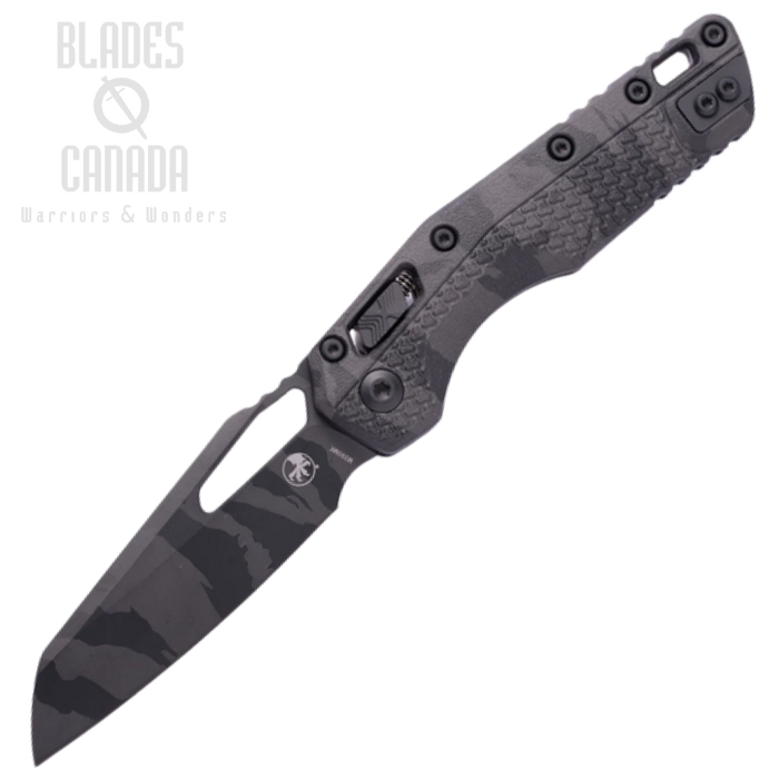 Microtech MSI Ram-Lok Folding Knife, M390MK Midnight Tiger Camo, Polymer Midnight Tiger Camo, 210T-1PMMTC-X8Z4