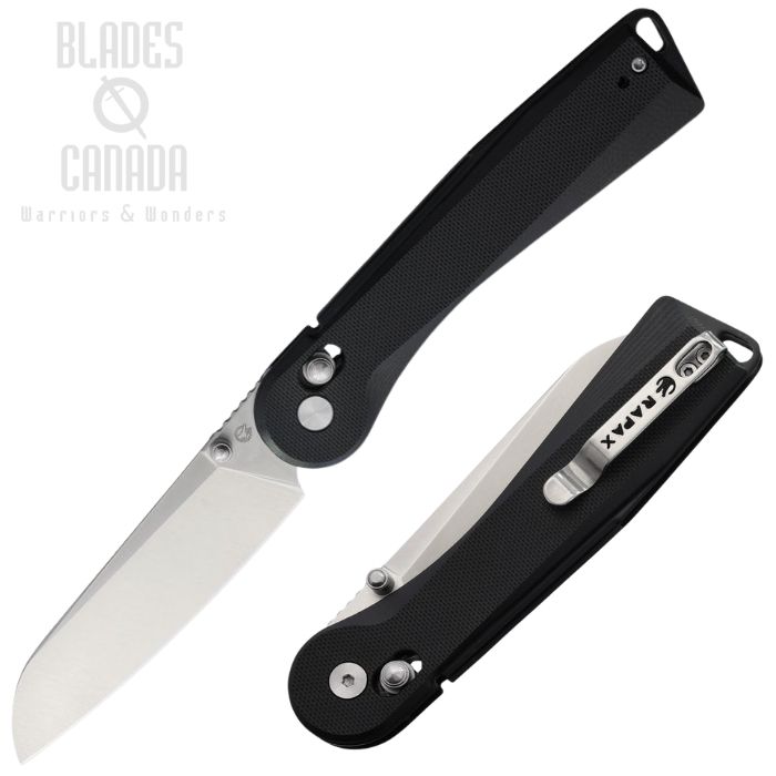 (image for) Rapax Wisp Crossbar Lock Folding Knife, VG10 Satin, G10 Black, MK004-3BKST