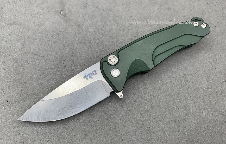 Medford Smooth Criminal Flipper Folding Knife, S35VN, Aluminum Green