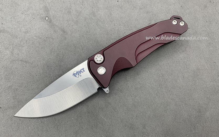(Discontinued) Medford Smooth Criminal Flipper Folding Knife, S35VN, Aluminum Maroon