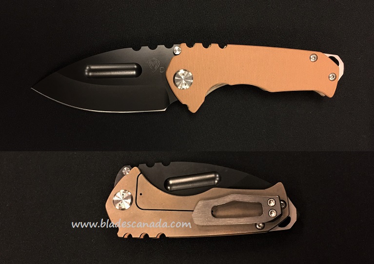 (Discontinued) Medford Praetorian Genesis G Folding Knife, D2 DP PVD, G10/Titanium Bronze Anodized - Click Image to Close