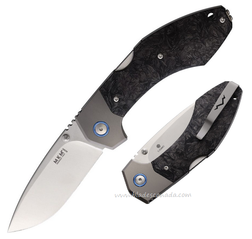 MKM Maniago Hero Folding Knife, M390 Satin, Carbon Fiber, HRCFT