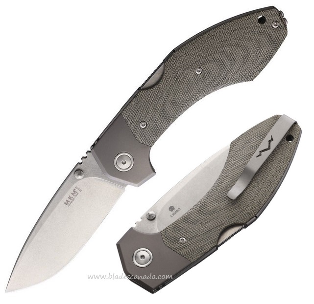 MKM Maniago Hero Lockback Folding Knife, Bohler M390 Steel, Micarta/Ti Handle, HR-GCT