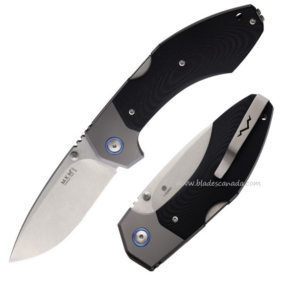 MKM Maniago Hero Lockback Black G10 Folding Knife, M390 Steel, MKMHRGTBK