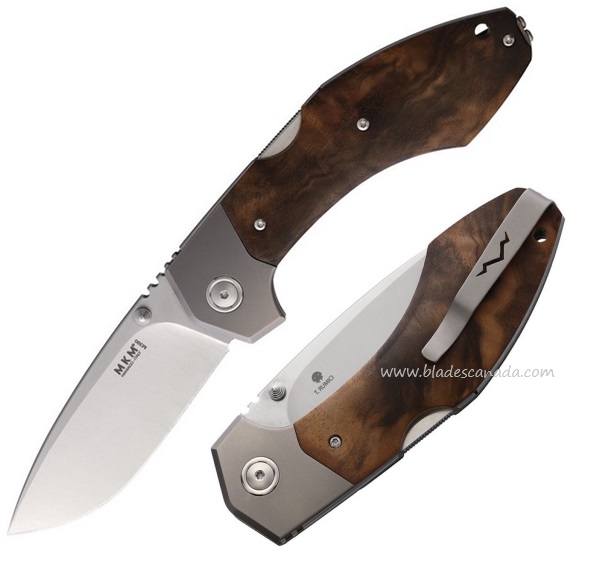 MKM Maniago Hero Lockback Walnut Folding Knife, M390 Steel, MKMHRWNT