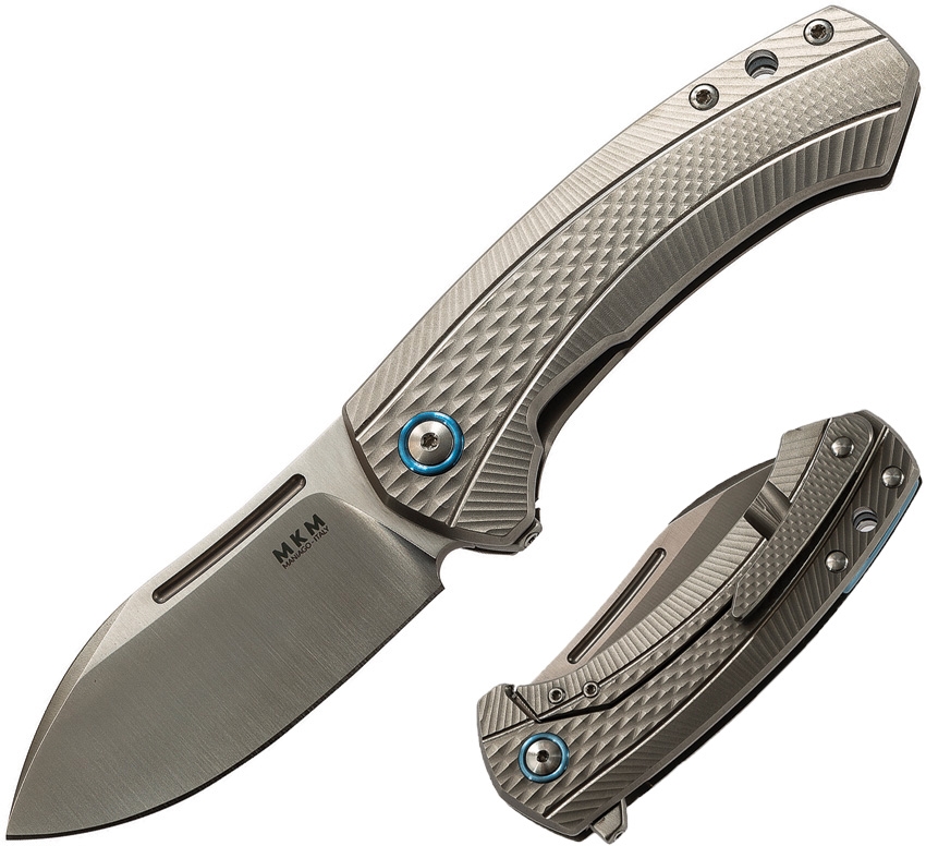 MKM Maniago Knives Colvera Flipper Framelock Folder, M390, Titanium Handle, LS02-T