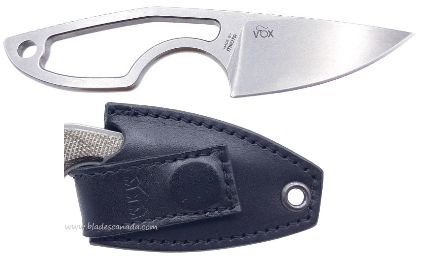 MKM Maniago Knives Mikro 1 M390 Steel, Leather Sheath, MR01-N