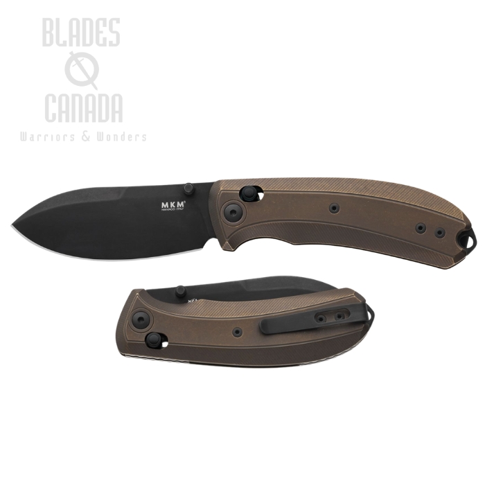 (image for) MKM Maniago Bolero Crossbar Lock Folding Knife, S30V Black SW, Titanium Bronze, MK BL-TBRD