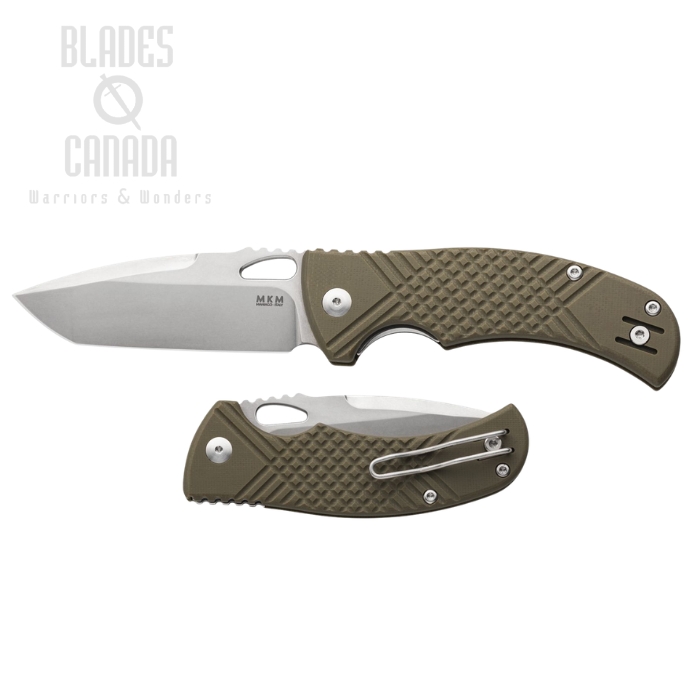 (image for) MKM Maniago Ciras Folding Knife, 14C28N Stonewash, G10 OD Green, MK CR-GOD