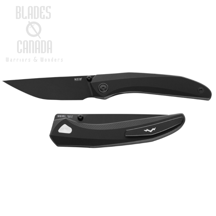MKM Maniago Detonario Folding Knife, M390 Black, Aluminum Black, MK DT-ABKB
