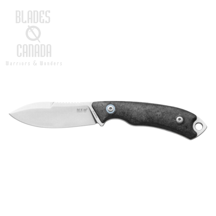 MKM Managio Pocket Tango 1 Fixed Blade Knife, Magnacut, Marble Carbon Fiber, Leather Sheath, PT01-CF
