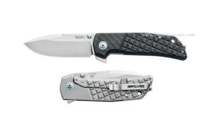 MKM Maniago Maximo Flipper Framelock Knife, M390 SW, Titanium/Carbon Fiber, MM-CT